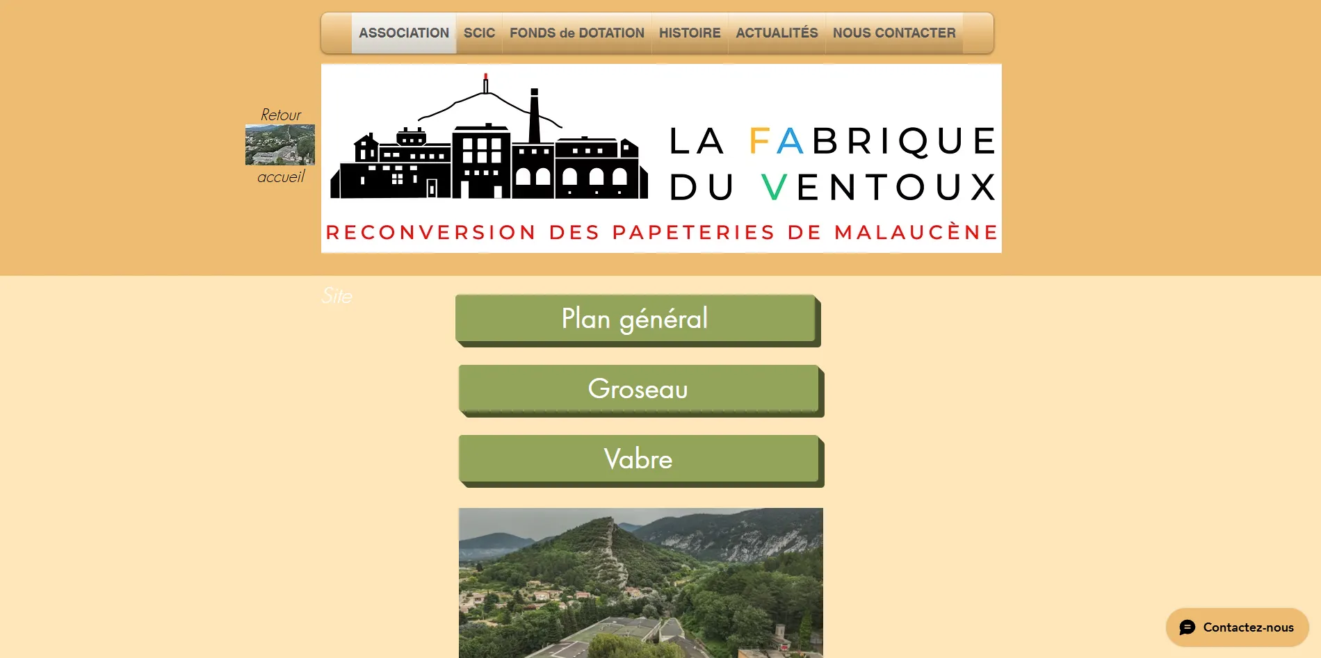 Page d'accueil de l'ancien site