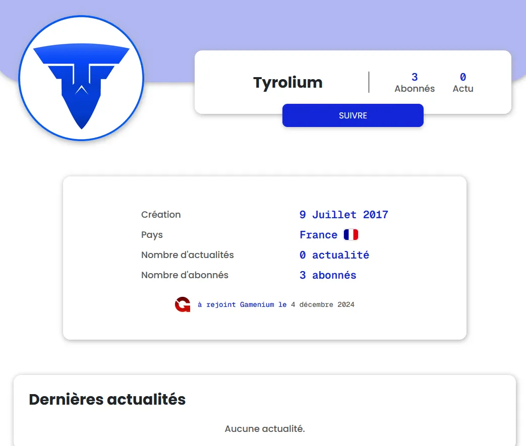 Page des actualités du site