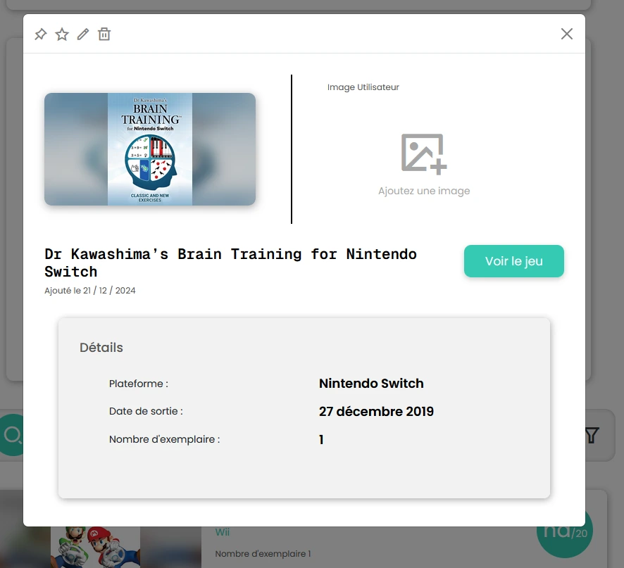 Page profile du site