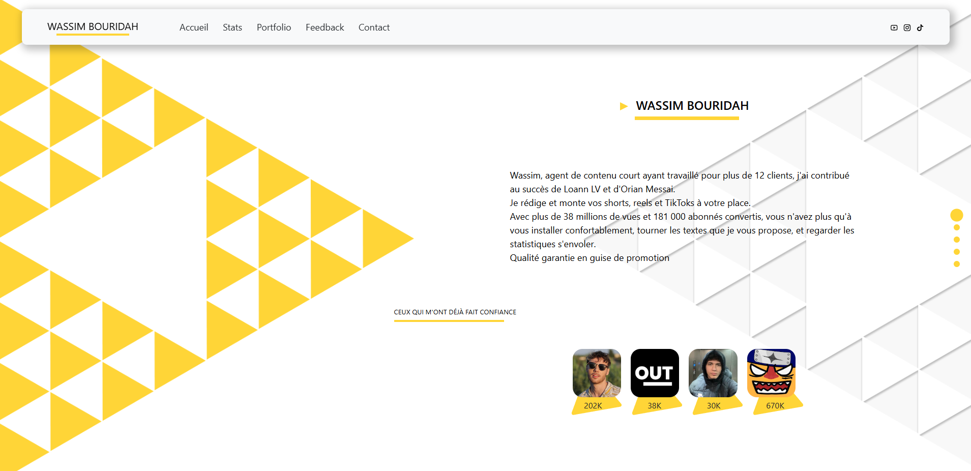 Projet site vitrine de Wassim